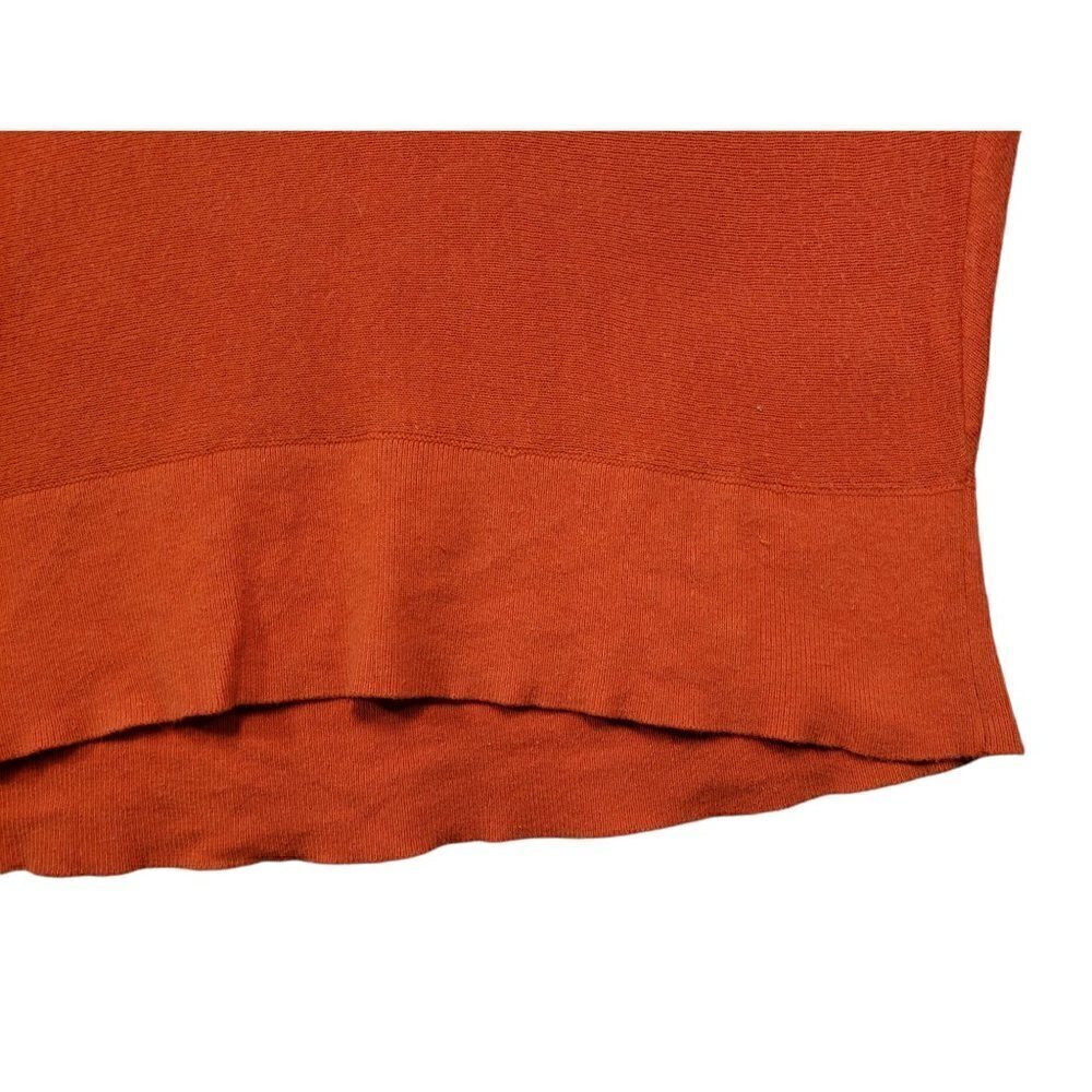 Michael Michael Kors Top Women Sz Small Orange 3/4 Sleeve Cowl Neck Zip Shoulder - Picture 9 of 14